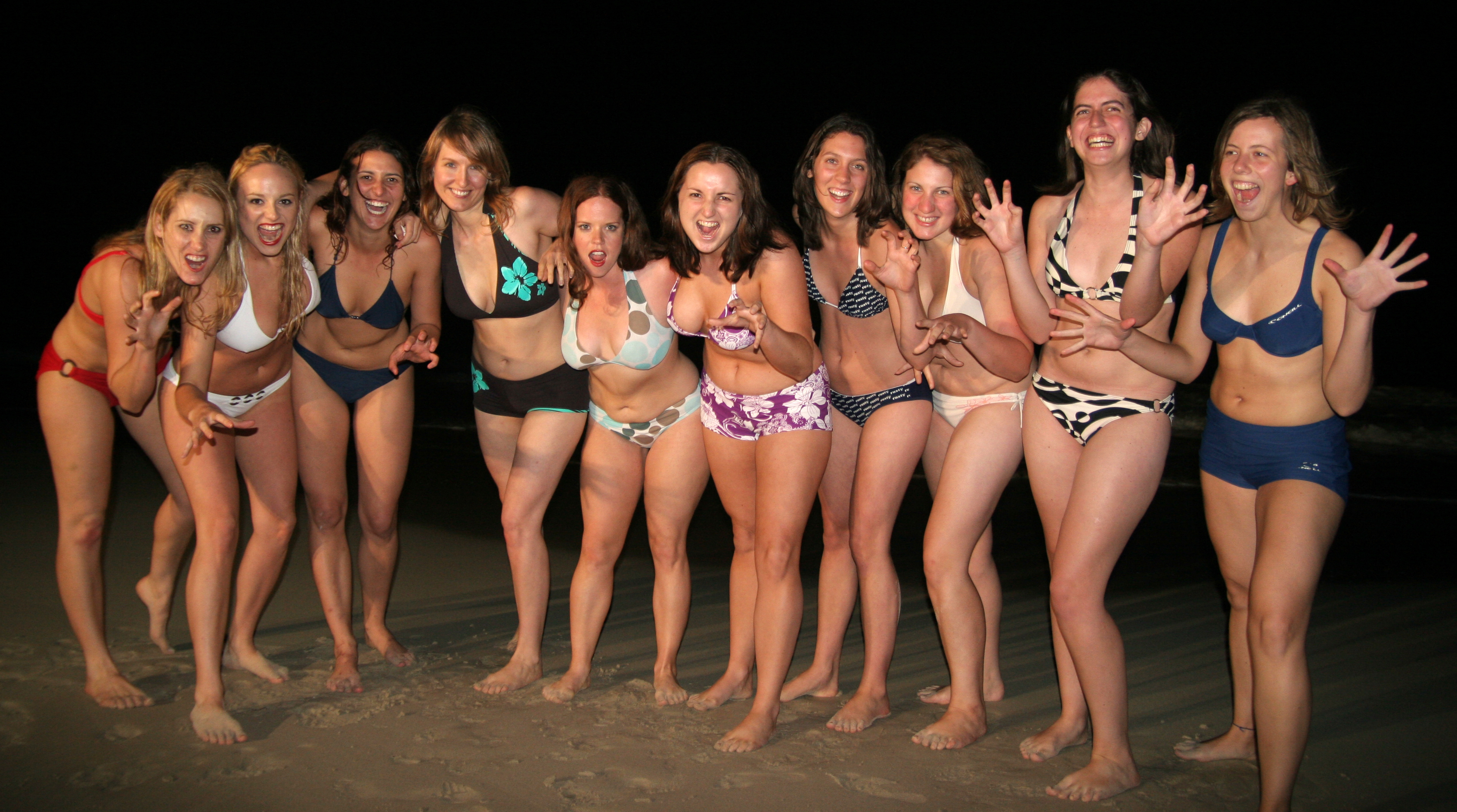 vampire girls on a moonlit beach